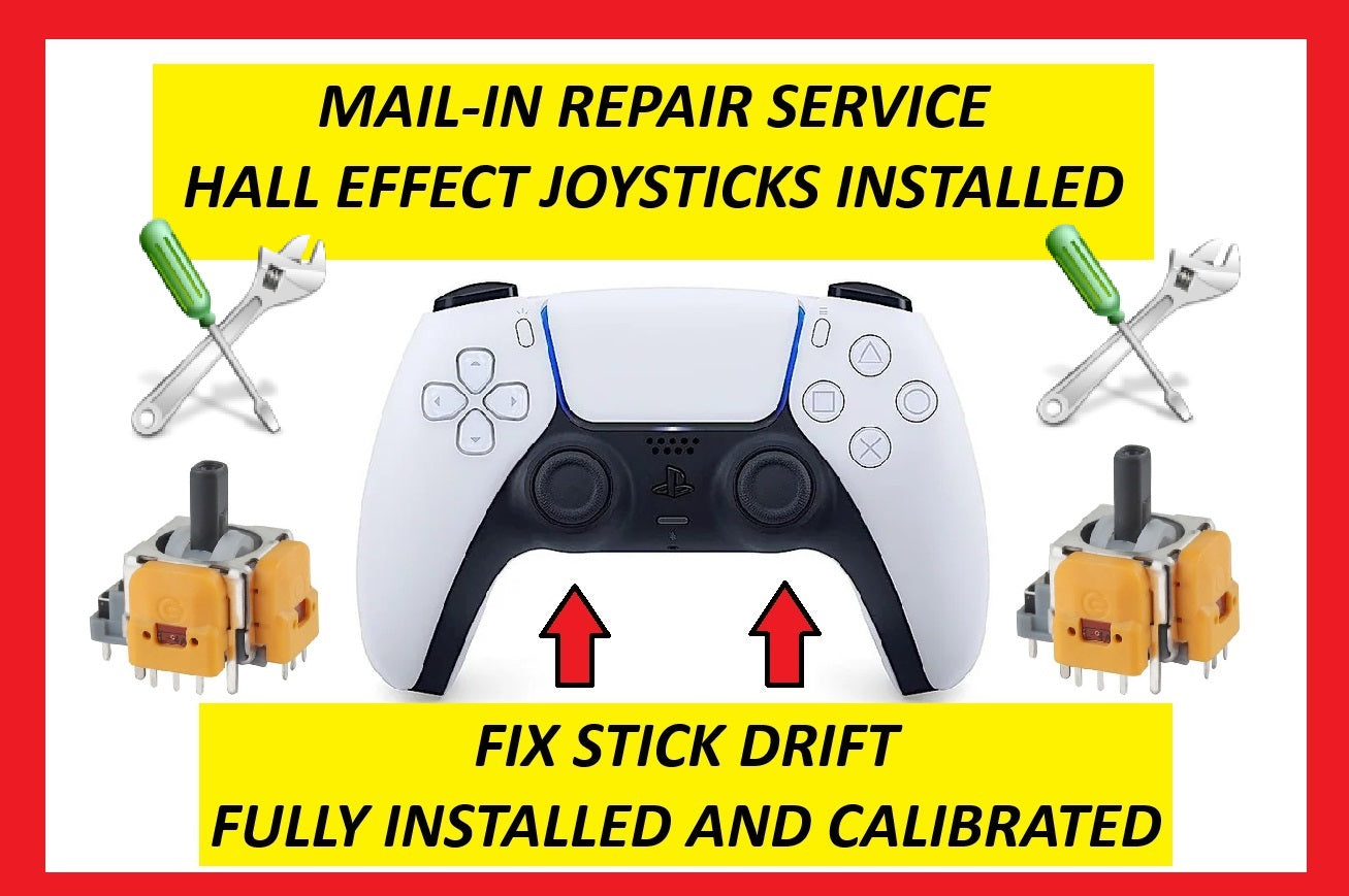 FIX Playstation 5 DualSense Controller HALL EFFECT STICKS Upgrade Repair Service