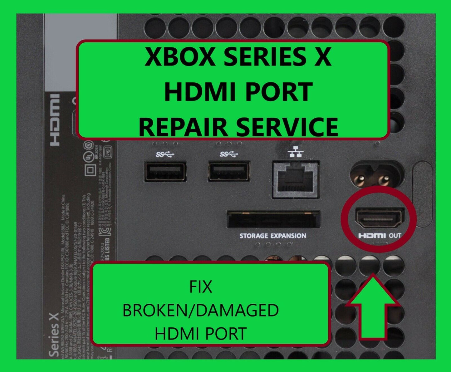 Microsoft Xbox Series X Console FIX Broken/Damaged HDMI Port Repair Service